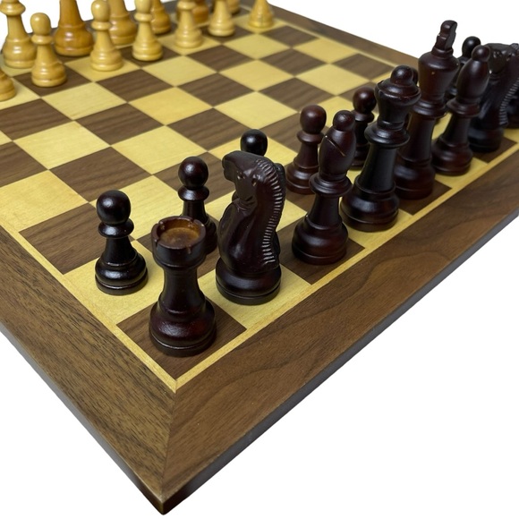 Excalibur Artisan Games Premium Grade Deluxe Wooden Wood Chess Set 3.25” King - Picture 13 of 16